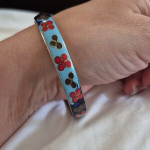 Vintage Robert Kuo Cloisonne Enamel Bangle Bracelet
